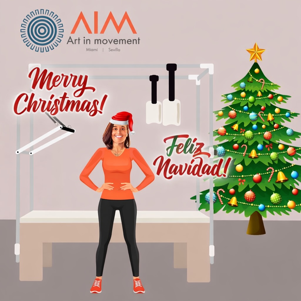 🎄✨ Feliz Navidad desde AIM – Art in Movement ✨🎄
En esta época del año celebramos mucho más que las fiestas.
Celebramos el movimiento, el encuentro, la constancia y la comunidad que hemos construido juntos.
Gracias por permitirnos acompañarte en tu proceso,
por confiar en el movimiento como camino de bienestar físico, emocional y vital.
Cada clase, cada respiración y cada paso compartido nos recuerda que el movimiento también es hogar.
Desde Miami y Sevilla,
les deseamos unas fiestas llenas de calma, presencia y amor.
🎁✨ Que el 2026 nos encuentre moviéndonos juntos, con conciencia y propósito.
Con cariño,
AIM – Art in Movement
