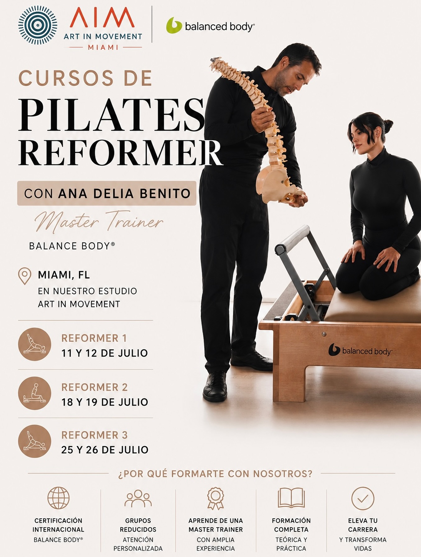 Transforma tu pasión en una carrera. Inspira, enseña y marca la diferencia!
Cupos limitados…¡RESERVA TU LUGAR! 
  #PilatesMiami #BalancedBody #PilatesTeacherTraining #PilatesCertification #ReformerPilates #PilatesInstructor #PilatesCourse #PilatesStudio #MiamiFitness #ArtInMovement #PilatesEducation #PilatesCommunity #PilatesEnMiami #CursosDePilates #PilatesEnEspañol